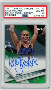 PSA 10 Gem Mint Paige Vanzant auto // POP 3 // 2017 Topps UFC Chrome fighter - g - Bild 1 von 2