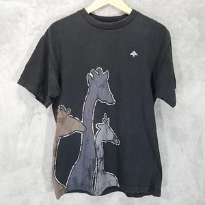 LRG Lifted Research Group Shirt Mens Medium Black Giraffe Gray Casual - Picture 1 of 8