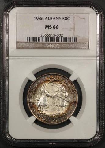1936 Albany NGC66 - Tab Toned Rare Exceptional color and eye appeal Cover