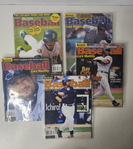 Lote de 5 revistas mensuales de tarjetas de béisbol Beckett Ichiro Suzuki Mariners Yankees - Imagen 1 de 14