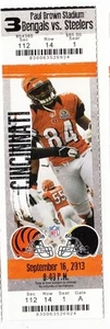 2013 CINCINNATI BENGALS VS PITTSBURGH STEELERS TICKET STUB 9/16/13 HOME OPENER - Picture 1 of 1