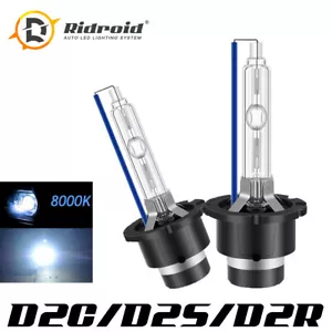 PAIR 8000K D2S D2R D2C HID Xenon Bulbs Factory Headlight HID Replacement Blue - Picture 1 of 13