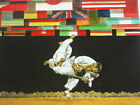 Vtg 1970s HOLLYWOOD Martial Arts Painted Art Kung Fu Judo Nikita Knatz 