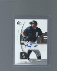2005 SP AUTHENTIC PAULINO REYNOSO ROOKIE AUTO #121/185 WHITE SOX