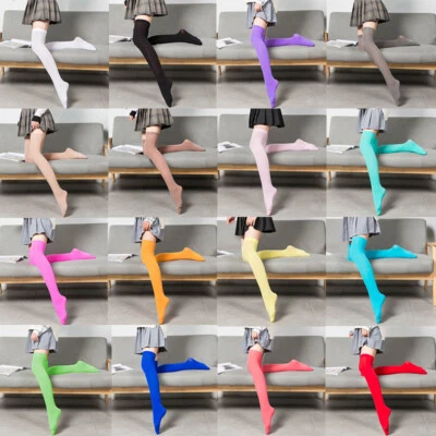 Overknee-Socken Für Damen Lange Stiefel Einfarbig Hohe Strümpfe  ∧ - Bild 1 von 4