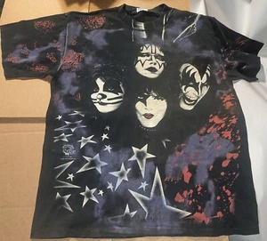 Vintage XL KISS Single Stitch T-Shirt 1996-97 Alive Worldwide Tour All Sport - Picture 1 of 17