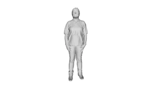 Printle DM Mujer 195--Figura de mujer robusta de pelo corto para dioramas conjuntos de tren - Imagen 1 de 11