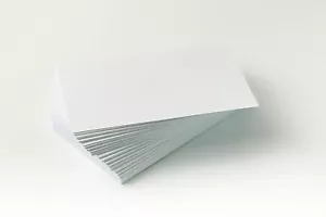 Blanco Liso 350gsm Tarjeta Suave Blancos 4 Impresión Estampado Tarjetas de Visita A6 A7 - Imagen 1 de 8