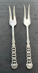 Norwegian Silver 830S Magnus Aase 4" Serving Fork - Lot of 2 - Picture 1 of 3