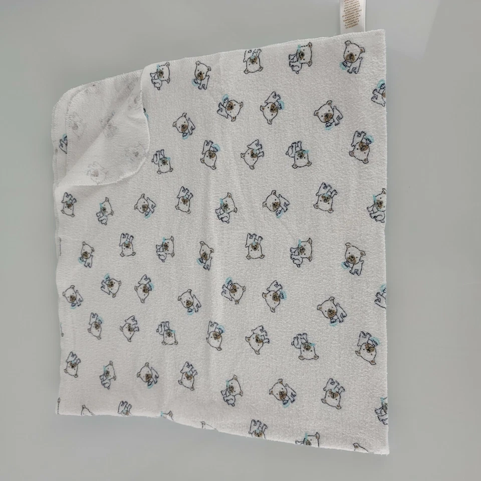 Child of Mine de Carter's Cachorro Perro Bebé Manta Franela Recepción Blanco Azul Foto 1 de 2