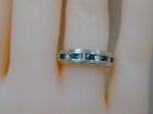 Cei Fine Natural .80 Colombian Emerald & Diamond Channel Set 14K Gold Amoro Ring