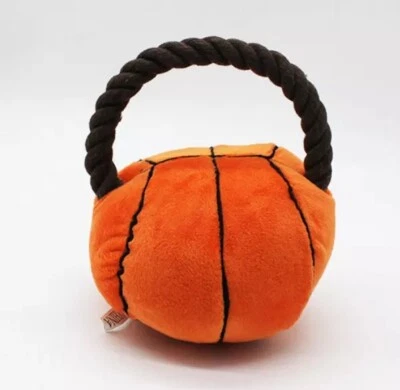 Spielzeug Hundespielzeug Kauspielzeug Quietscher Plüsch Ball Basketball - Bild 1 von 2