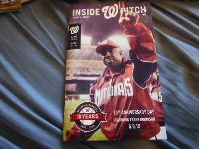 2015 Washington Nationals Inside Pitch Program Frank Robinson 10th Anniversary - Image 1 of 4