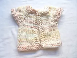 Fits American Girl 18" Doll Clothes Fuzzy Slippers Hand Knitted Sweater 3 - Picture 1 of 2