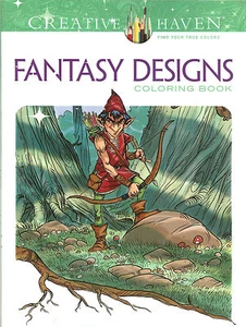 Fantasy Designs - A Creative Haven Adult Coloring Book from Dover Publications - Foto 1 di 4