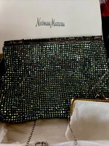 Stunning Austrian Crystal evening Bag Neiman Marcus & Coin Purse Rare HTF - Picture 1 of 8