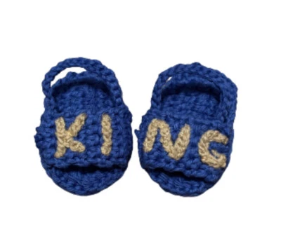 Baby Sandals King Boy Slippers Sandals Soft Sole Crib-Shoes Summer Gold Blue Nav - Image 1 of 3