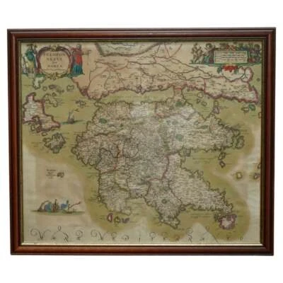 GRECIA 1660 JAN JANSSON MAPA ACUARELA PELOPONESO SIVE MOREA I LAURENBERGIO Foto 1 de 4