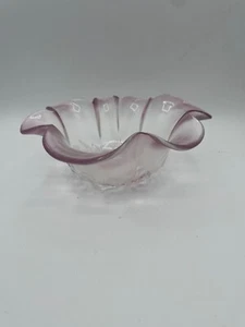 (45D) Mikasa Pink Crystal Bowl Rosella Pattern Vintage Germany - Picture 1 of 4