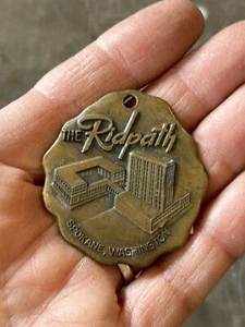 Vintage The Ridpath Hotel Spokane Washington Art Deco Key Fob - Picture 1 of 3