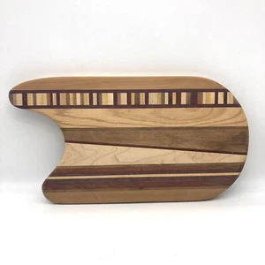 Handmade Charcuterie Board Cutting Board Mixed Hardwood, 15x8'' - Picture 1 of 11