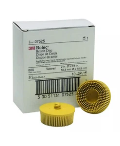 3M 07525 Scotch Brite Roloc Borstenbürste Scheibe Gelb 80, 50mm Klasse M - Bild 1 von 2