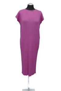 Sminfinity Vestito Longuette Con Scialle Orchidea S ROSA Fucsia Midi + Seta - Picture 1 of 8