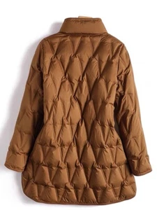 Lightweight Down Jacket Women's Mid-length Down Jacket Thin Coat Fashion - Picture 1 of 7
