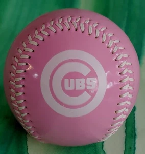 Vtg 2006 Chicago Cubs Baseball Logo Souvenir Rawlings Ball Glossy Pink - Picture 1 of 7