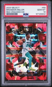 2023 Brandon Miller #80 Select Red Cracked Ice Prizm PSA 10 Rookie Optic Rated - Picture 1 of 1