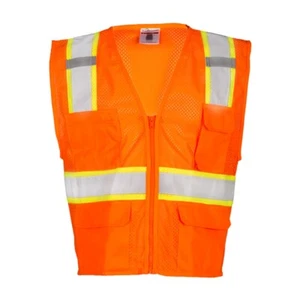 ML Kishigo 1196 High Visibility Reflective All Mesh Contrast Safety Vest - XL - Picture 1 of 4