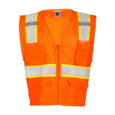 ML Kishigo 1196 High Visibility Reflective All Mesh Contrast Safety Vest - XL - Image 1 of 4