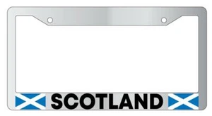 Escocia con banderas cromo metal marco de matrícula - Imagen 1 de 1