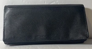 Wilsons Leather Black Wallet Bifold 7.5 X 3.75” - Picture 1 of 9