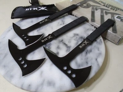 M48 тройной метательный топор набор 3 Tomahawks оси шип нож накладной монтаж UC3490 11» OA - Изображение 1 из 4