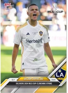 2024 Topps Now MLS 174 DEJAN JOVELJIC LOS ANGELES LA GALAXY MLS CUP GOAL - Picture 1 of 1