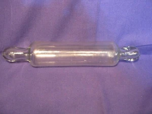Rodillo antiguo vintage de vidrio soplado a mano transparente 15 1/2" de largo 2 3/4" de diámetro - Imagen 1 de 8