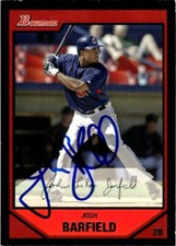 2007 Bowman Baseball Josh Barfield Auto Cleveland Indians #67 Signed