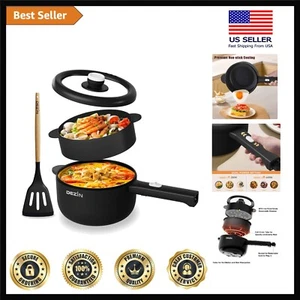 Electric Cooker, 2L Non-Stick Sauté Pan, Rapid Noodles Cooker, Mini Pot for S... - Picture 1 of 9