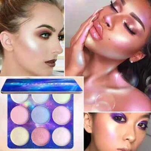 Eyeshadow Palette Shimmer Glitter Eye Shadow, Natural Pigmented Makeup 9 Colors - Picture 1 of 10