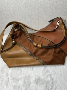 Anthropologie Anthea Vegan Borsa in pelle Hobo Borsa a tracolla Marrone Tan  - Foto 1 di 10