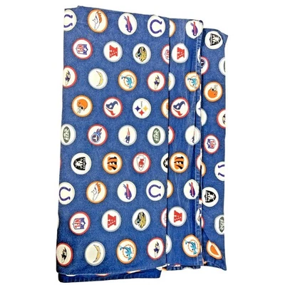 Pottery Barn Adolescente NFL Fútbol Hoja Plana Completa Azul Logotipos de Equipo Deportivo De Colección Foto 1 de 4