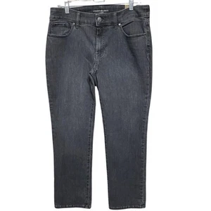 Chico’s STRAIGHT LEG Jeans Size 1S US 8 Short VANCOUVER GRAY Stretch Denim NEW - Picture 1 of 10