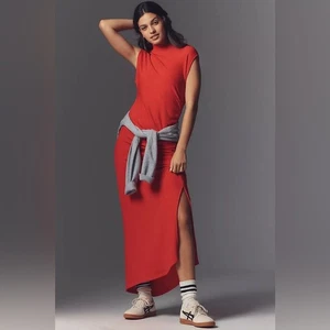 Anthropologie Daily Practice Midikleid mit Stehkragen und Rüschen - Bild 1 von 10