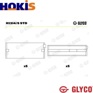 CRANKSHAFT BEARINGS H1314/5 STD FOR VW CBZB/CBZA/CBZC 1.2L 4cyl GOLF VI SKODA - Picture 1 of 11