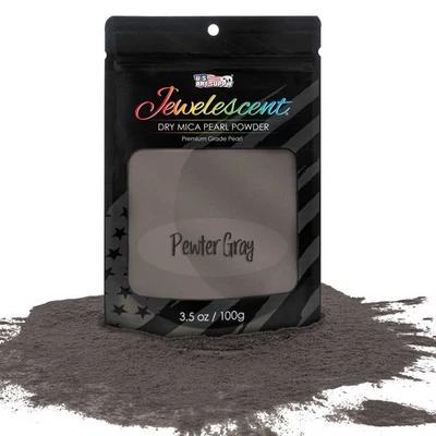 Pewter Grey Mica Pearl Powder 3.5oz Cosmetic Grade Resin Soap Slime Makeup Art - Image 1 of 4