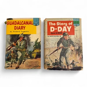 Guadalcanal Diary & The Story of D-Day WWII Landmark Books Lot HD DJ - Bild 1 von 19