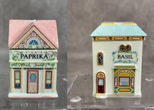 Chip - Tarro coleccionable de porcelana vintage 1989 Lenox Spice Village - Pimentón y albahaca - Imagen 1 de 21