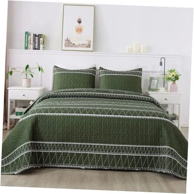  Juego de edredón verde de gran tamaño Super King (120 * 120 pulgadas) 05 - verde y patrón impreso Foto 1 de 4