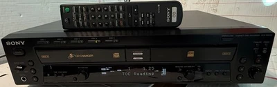 VINTAGE  SONY RCD-W500C CD RECORDER & 5 DISC CD PLAYER CHANGER W/  CONTROL NICE! - Image 1 of 4